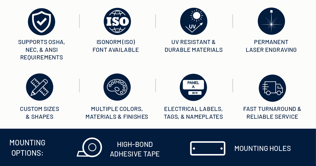 Industrial Signs & Labels custom engraved electrical panel labels tags nameplates1